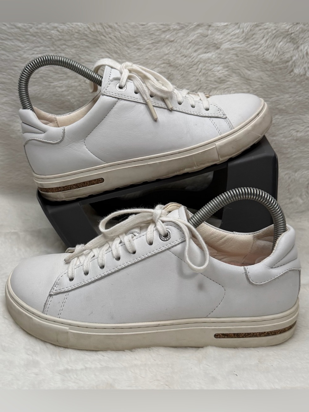 Birkenstock Bend Low Women's Size 6 White Leather Minimalist Sneaker Shoes